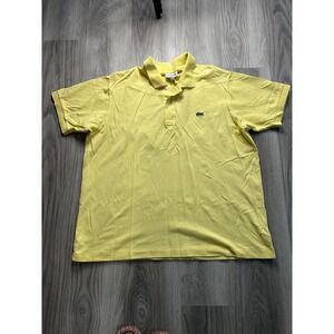 Lacoste Classic‎ Fit Mens Yellow Polo Shirt Short Sleeve US XXL